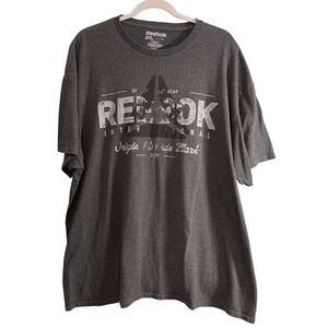 Reebok Men's Regular‎ Fit Short Sleeve Graphic T-Shirt Grey Solid 2XL